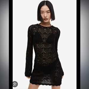 H&M Knitted Swimsuit Coverup Mini Dress